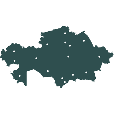 Example of geocoding with point geometry: Kazakhstan